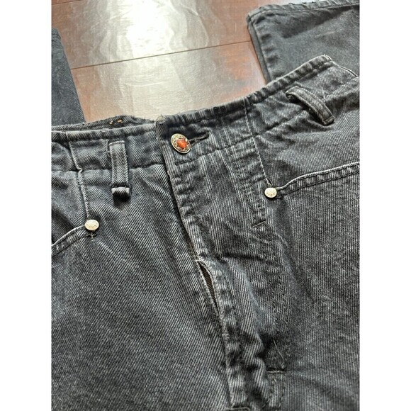 Vintage Union Bay Black Y2K Blue Revolution Sz 8P - Picture 2 of 11